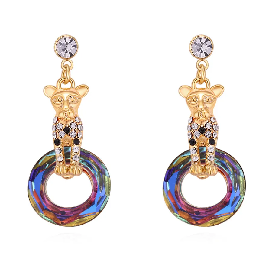 Серьги Bts zao корейские винтажные леопардовые серьги гвоздики для женщин 2018 с