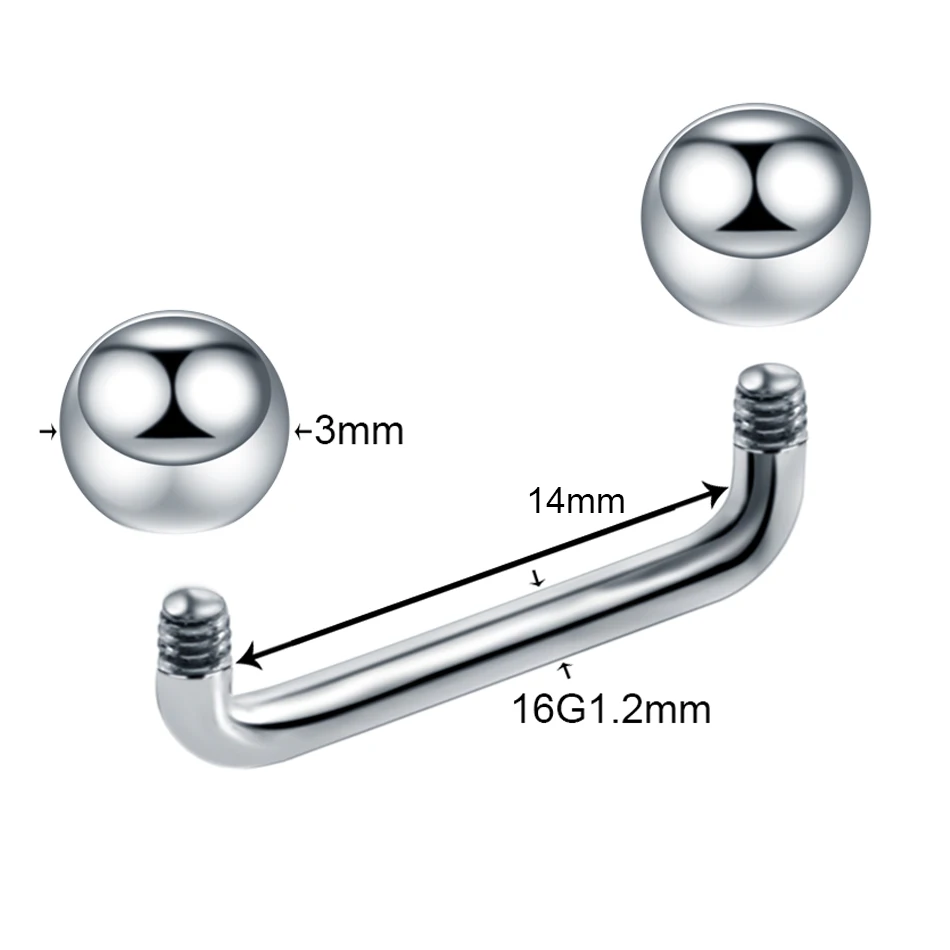A 1.2X14X3X3mm 1 шт. G23 титановый микро кожный пирсинг кристалл якорь для вшивания в кожу украшения для пирсинга внутренняя и внешняя кожа Diver с покрытием для пирсинга - Окраска металла: A 1.2X14X3X3mm