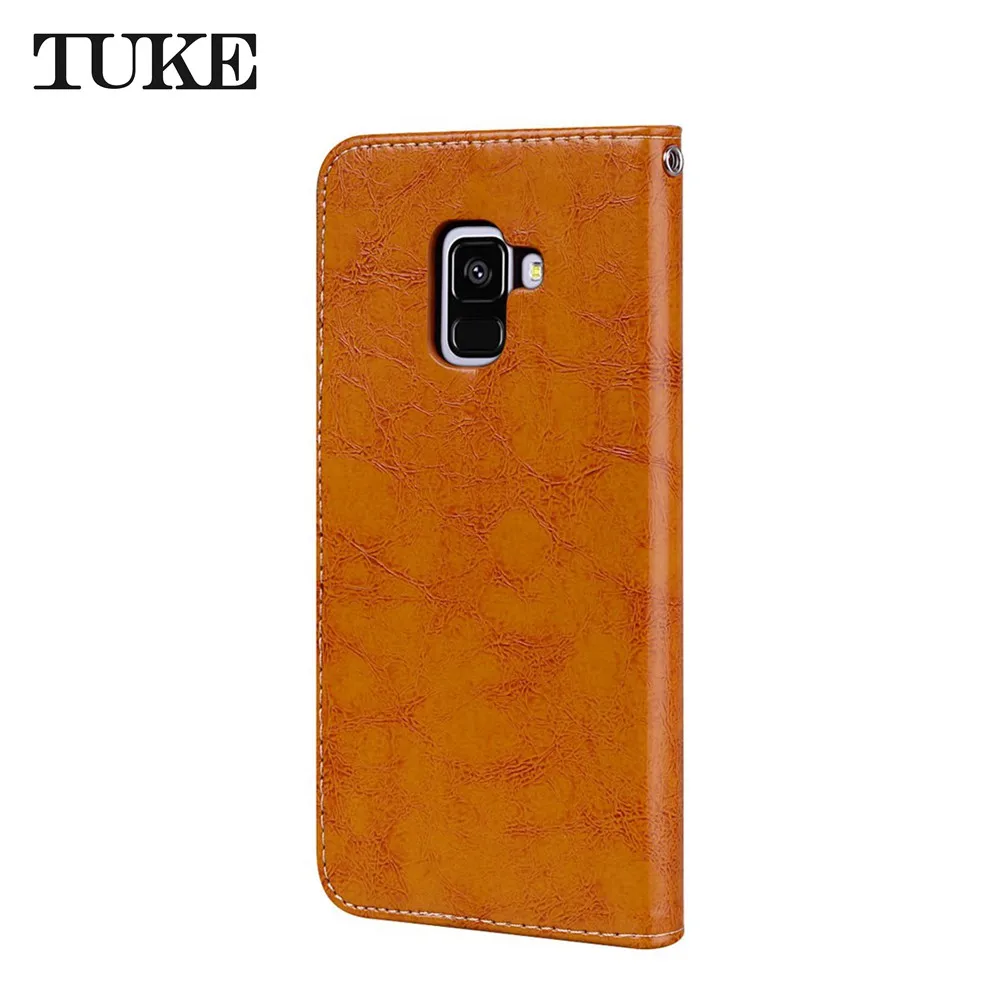 Чехол книжка из искусственной кожи для Samsung A8 Plus 2018 силиконовый чехол телефона