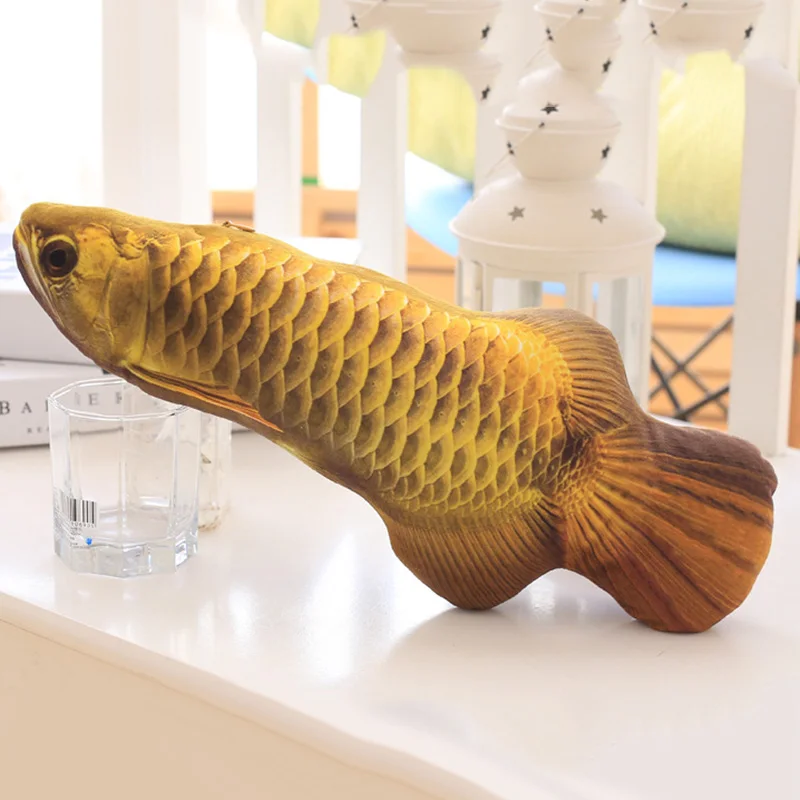3D искусственная мягкая Рыбка Спящая Подушка кошачья доска кошка игровые игрушки
