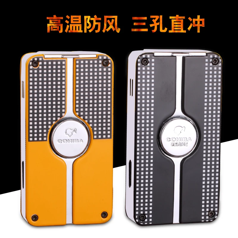 COHIBA Behike роскошный 3 факел струйный бутан Газовая ветрозащитная прочная