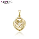 Xuping рисунок сердечко; Форма ожерелье Подвесной светильник из желтого золота с Цвет покрытием Рождественский подарок ювелирных изделий 33200