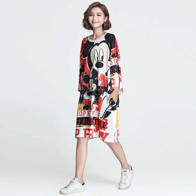 2017 Европа и Америка бренд печати Микки Модные женские жир MM100 ~ 260 jin показать