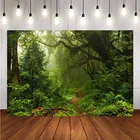 Фоны для фотосъемки на заказ Сказочный Зеленый Лес старые деревья Луг детский ландшафт фотостудия баннер