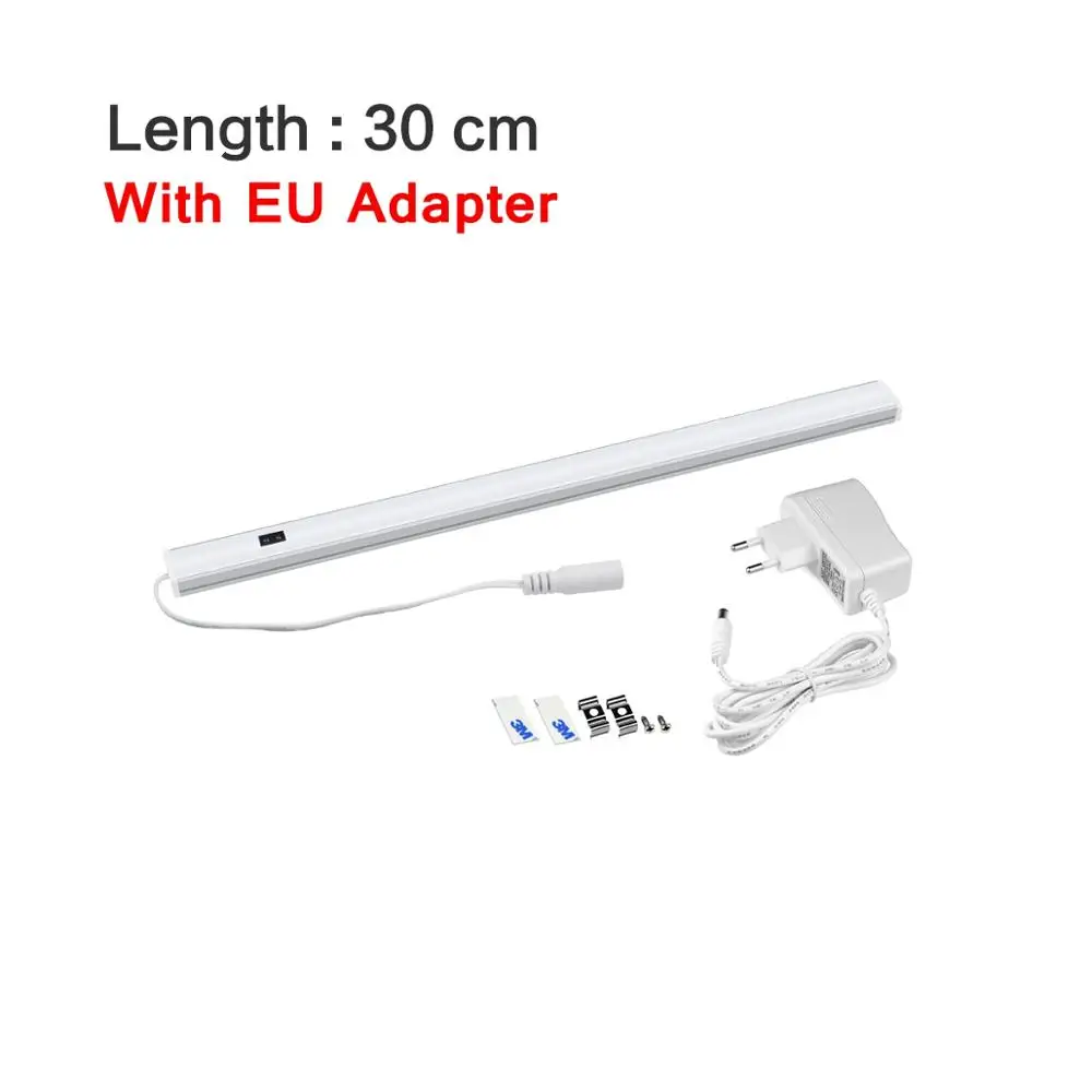1x30cm With Adapter Светодиодный светильник 5 Вт/6 Вт/7 Вт ручной датчик развертки переключатель кухонный светильник DIY домашний под шкафом 12 В светодиодный светильник ручной сканирования Светодиодный светильник - Испускаемый цвет: 1x30cm With Adapter