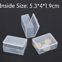 transparent plastic small square boxes packaging storage box with lid for jewelry box accessories finishing box