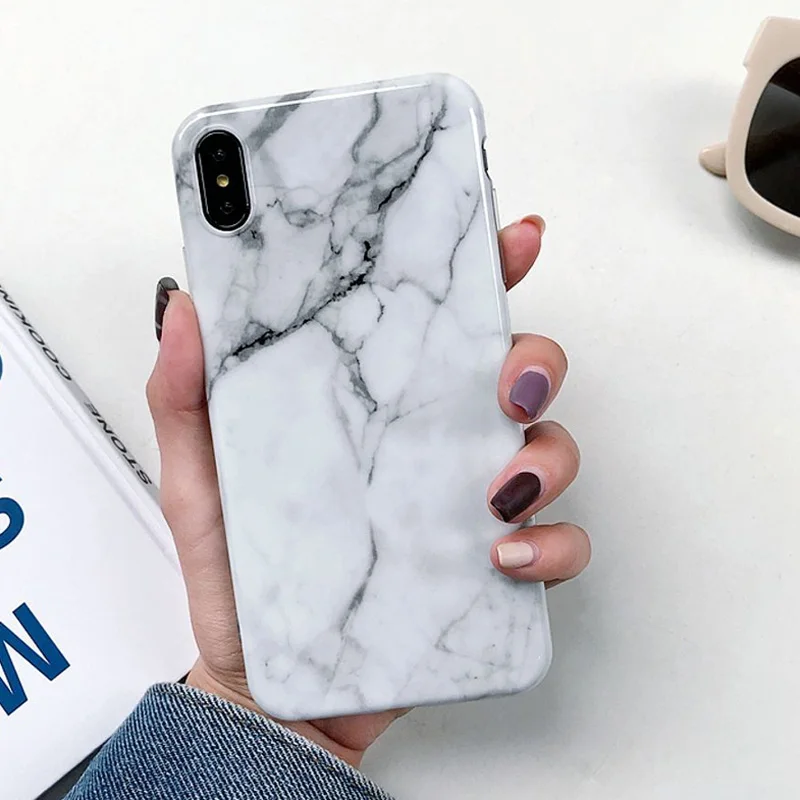 6585 Moskado Роскошный Мраморный чехол для iPhone XS Max 7 8 6 6S Plus X XR XS гранитный камень текстура чехол для телефона мягкий IMD силиконовый чехол - Цвет: 6585