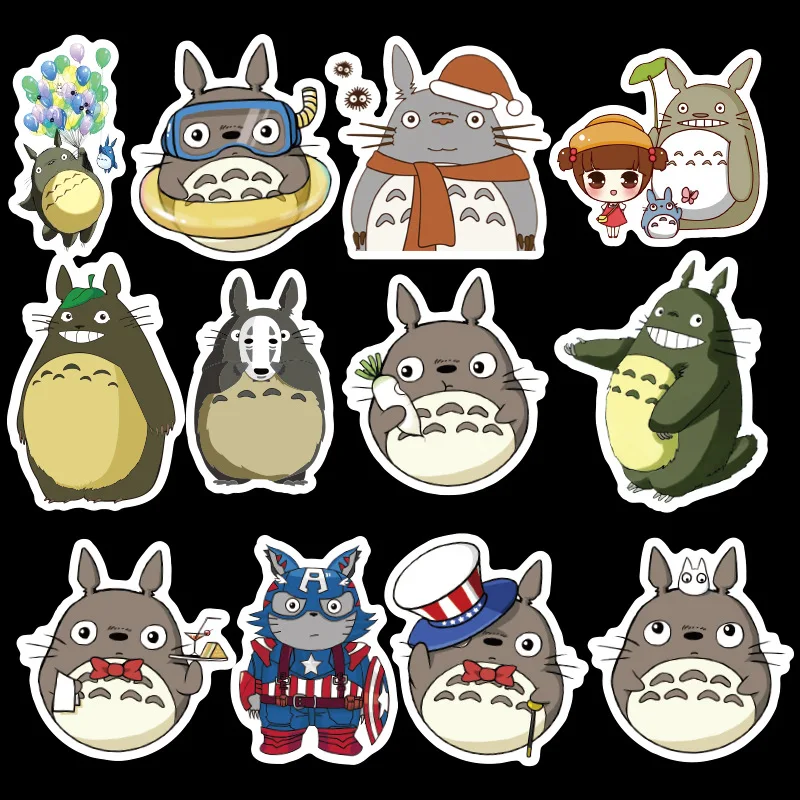50 шт./партия Tonari No Totoro наклейки для ноутбука мото скейтборда багажа гитары мебели