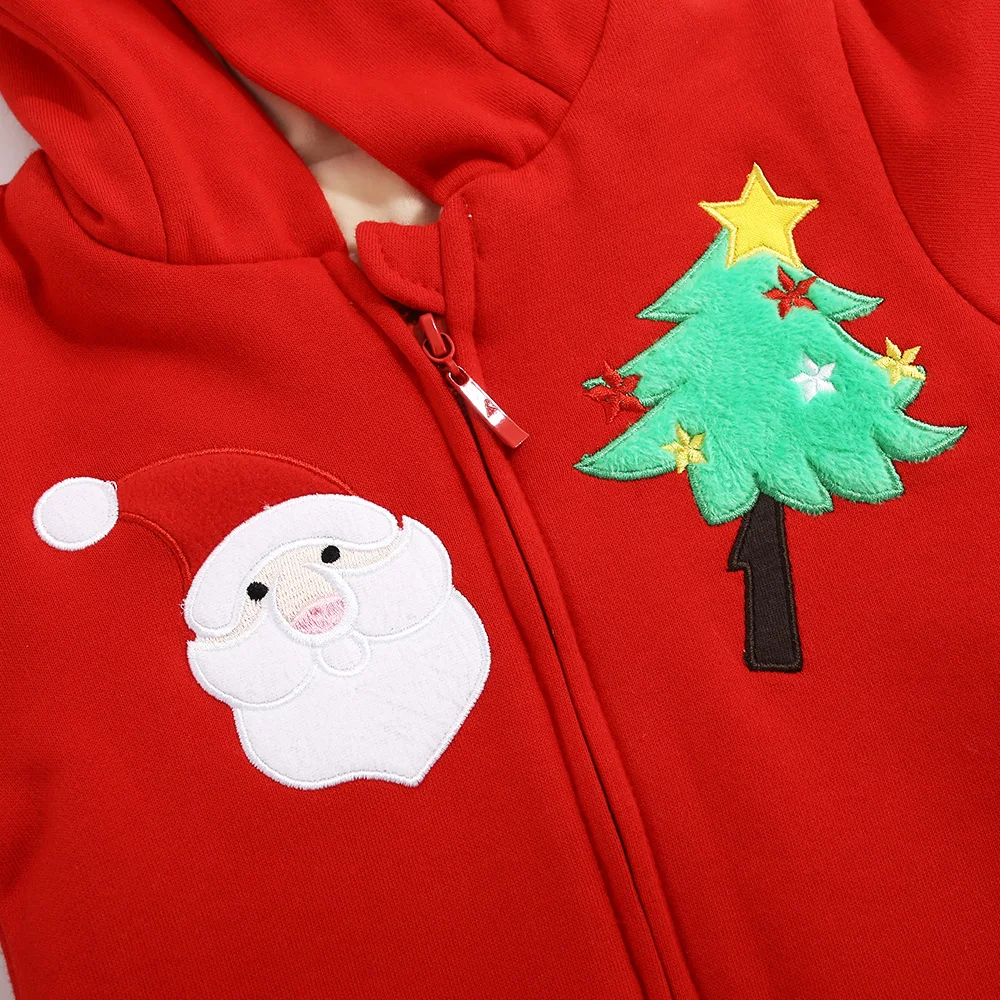 Christmas Baby Printed Rompers Clothes Winter Cute Boy Girl Garment Thicken Warm Comfortable Cotton Kids Jumpsuits Clothing | Детская