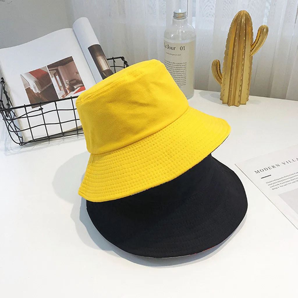 Sun Hats For Men Women Printing Double-sided Wearing Visor Travel Folding Basin fishing Hat Summer Chapeau Femme Gorra Hombre