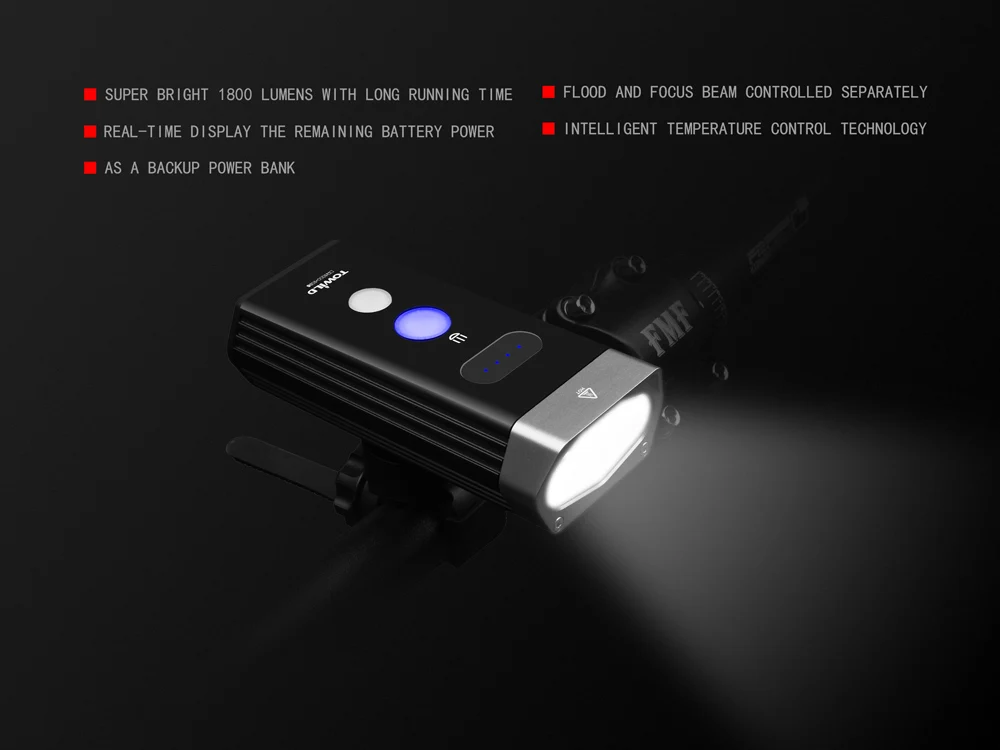 TOWILD BR1800 CREE XM-L2 U3 светодиодный и CREE XP-G3 S3 светодиодный 1800 люмен Водонепроницаемый USB Перезаряжаемый велосипед свет