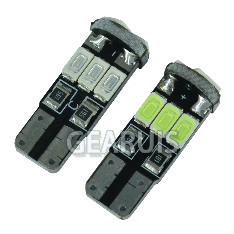 10 шт. автомобильный T10 W5W 1 Вт Светодиодный 9 SMD 5630 5730 90MA PCB 501 боковая Автомобильная