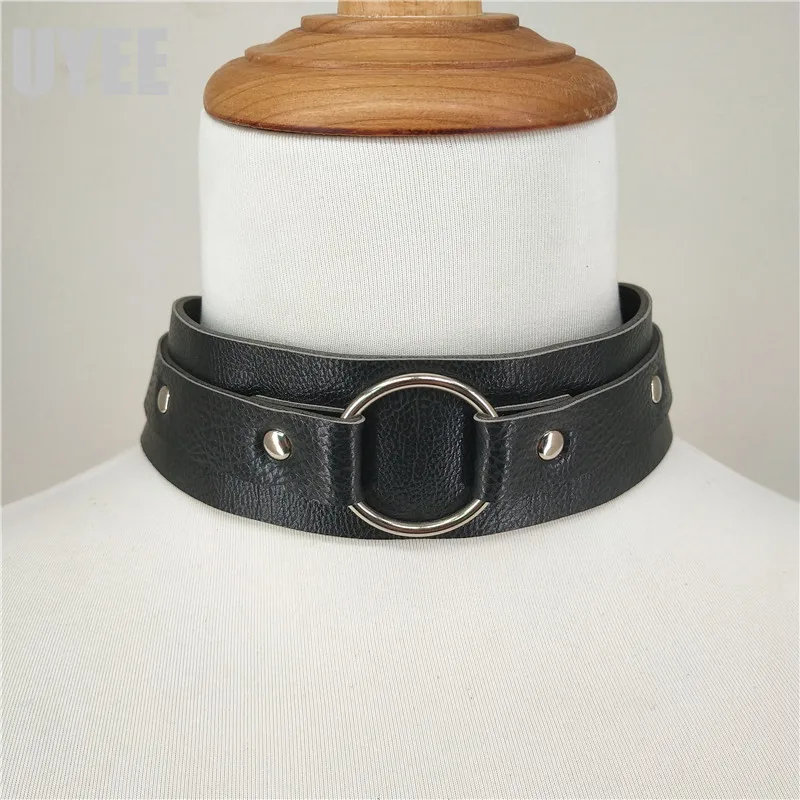 LN-011 UYEE, новинка, воротник из искусственной кожи, широкий шейный ремень, регулируемый пояс, SM, бондаж, ограничители, бондаж, сексуальный, БДСМ, на шею, жгут, на подтяжках, LN-005 - Цвет: LN-011