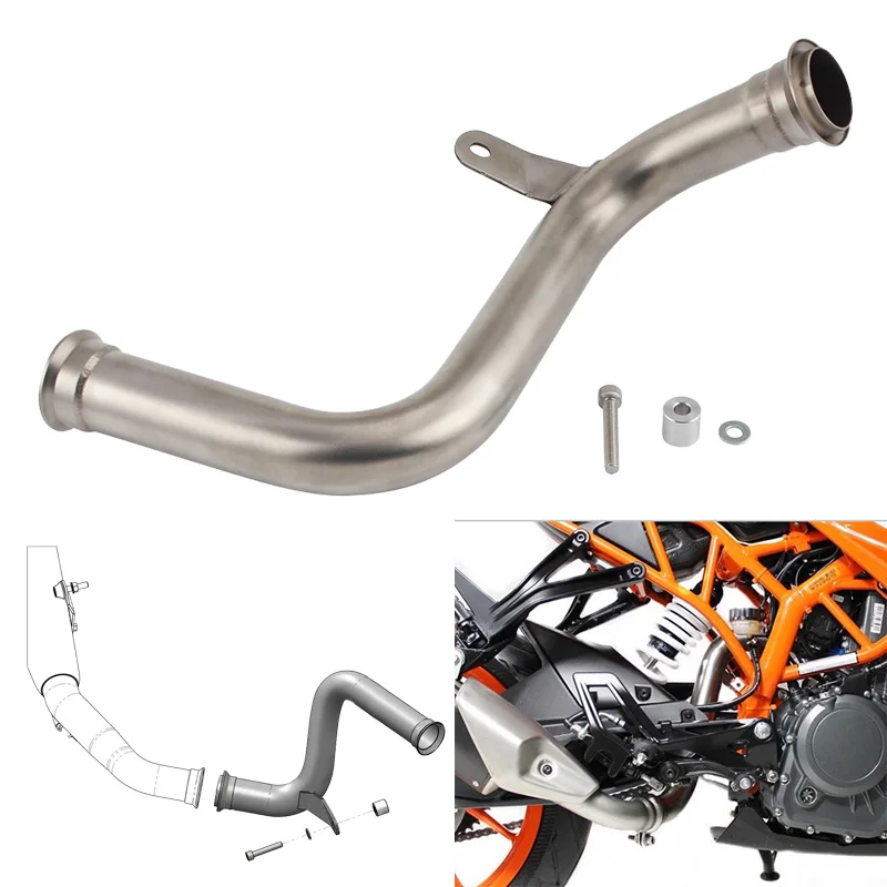 Глушитель выхлопных газов Mid трубы для KTM RC Duke 390 125 2017 2018 2019 RC125 RC390 Duke125 Duke390