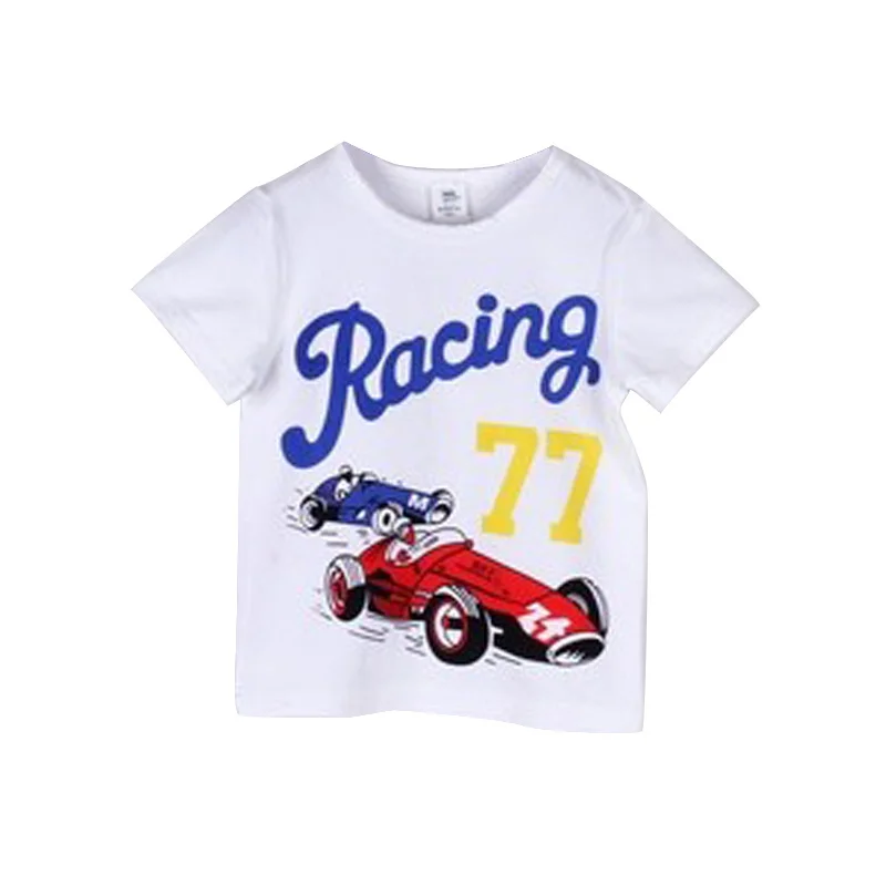 Летние модные футболки для мальчиков детская хлопковая футболка с короткими