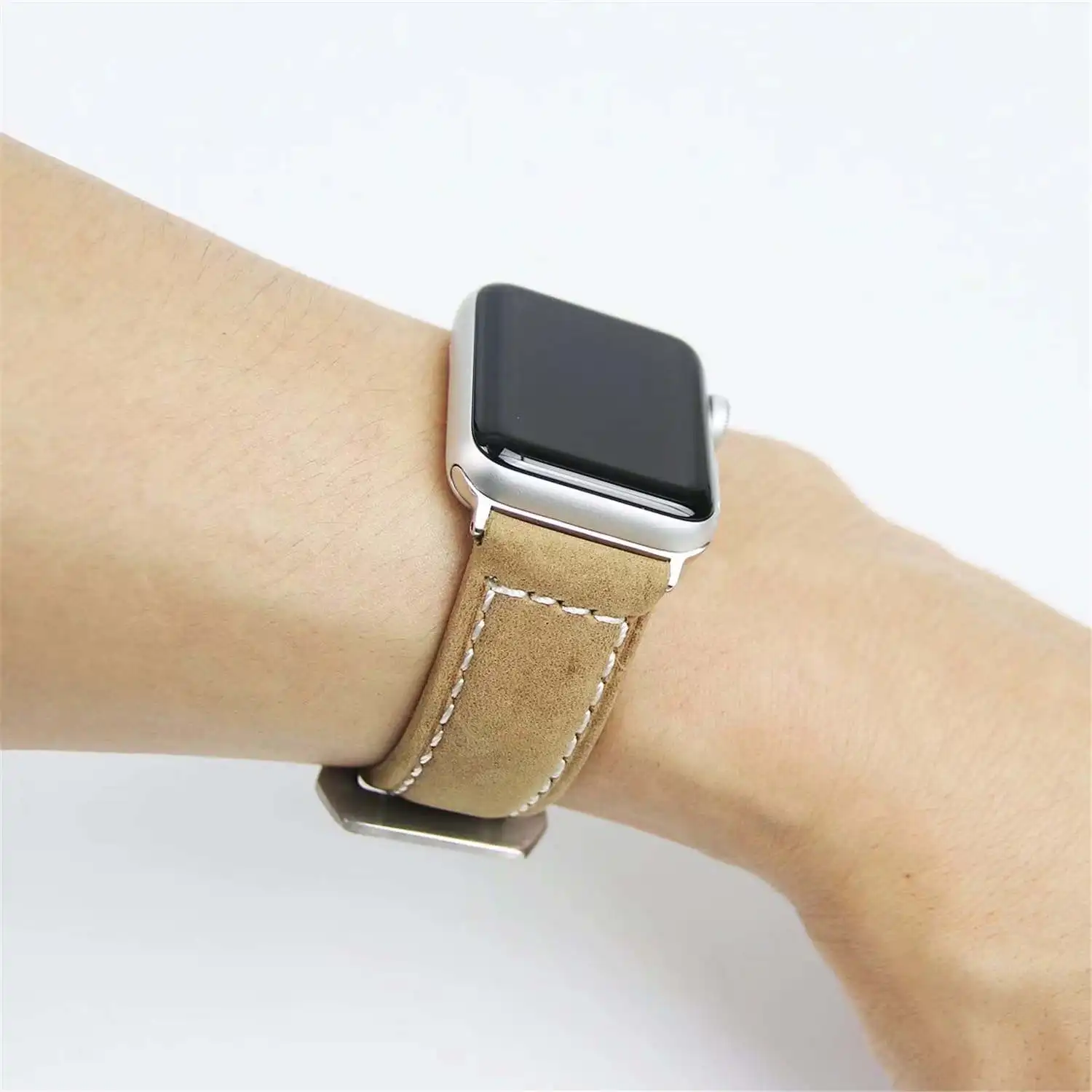 DAHASE винтажный матовый ремешок из натуральной кожи для Apple Watch Band 42 мм 38 Сменный