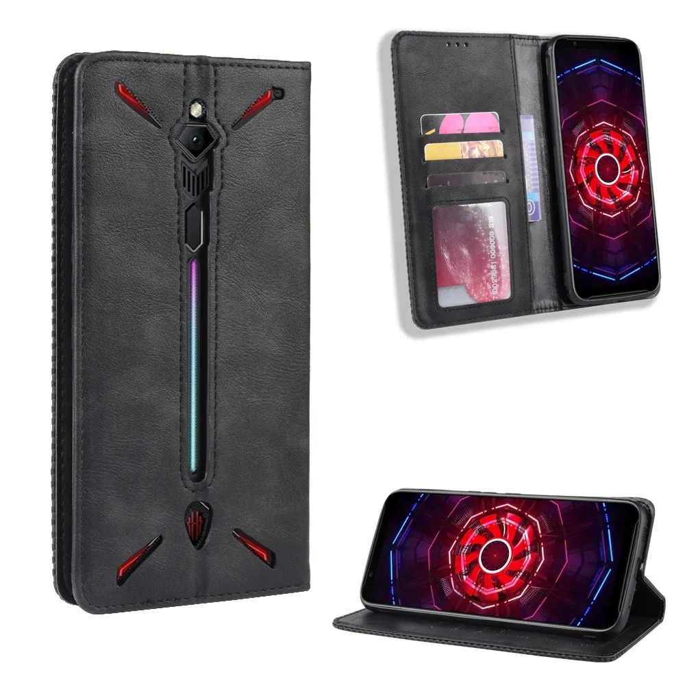 Чехол для телефона ZTE Nubia Red Magic 3 роскошный откидной Чехол-бумажник из