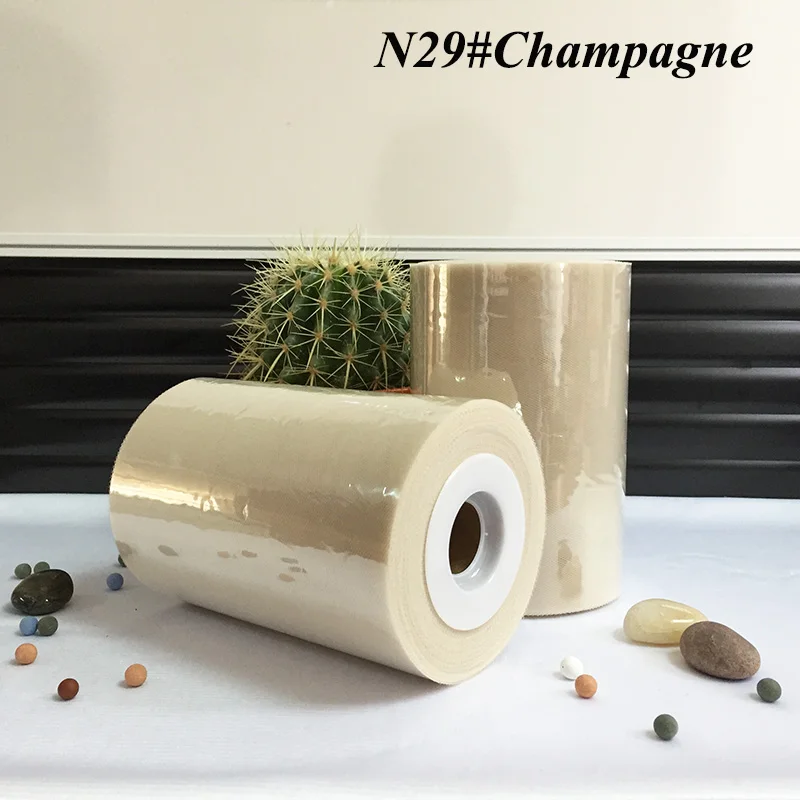 

6 inch Tulle Rolls 15cm x 100 yards Fabric Champagne Color Tulle Spool