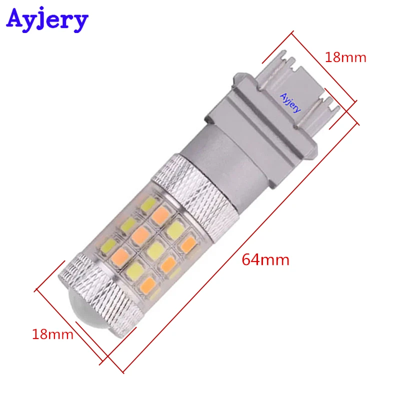 AYJERY! 2 шт. P27/5 Вт T25 3157 2835 42 SMD Светодиодные Автомобильные лампы белый/янтарный