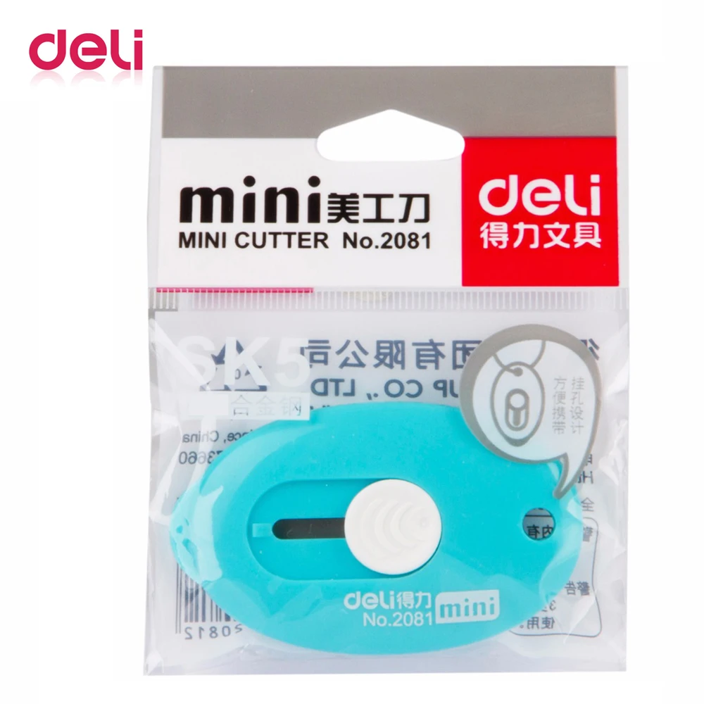 Deli 1 шт., фирменный милый пластиковый художественный нож Kawaii, креативный мини нож, коробка, резак, детский подарок, офисные школьные принадлежности, корейские канцелярские принадлежности
