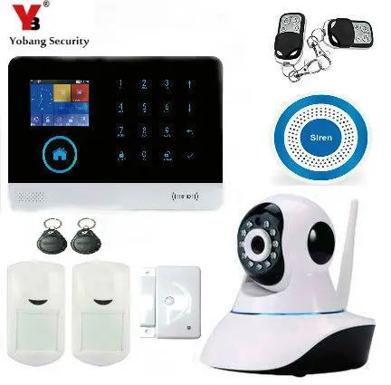 Комплект домашней охранной сигнализации с Wi-Fi GSM управление через приложение RFID