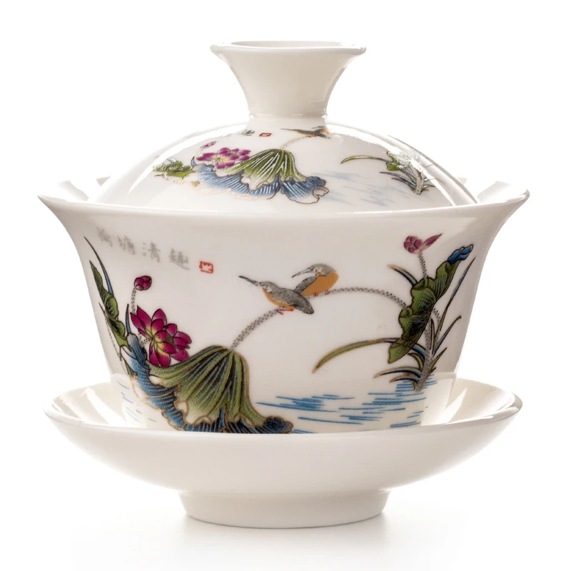 Чайный чайник Gaiwan чайная чашка Tureen китайские традиционные кунг фу заварочный