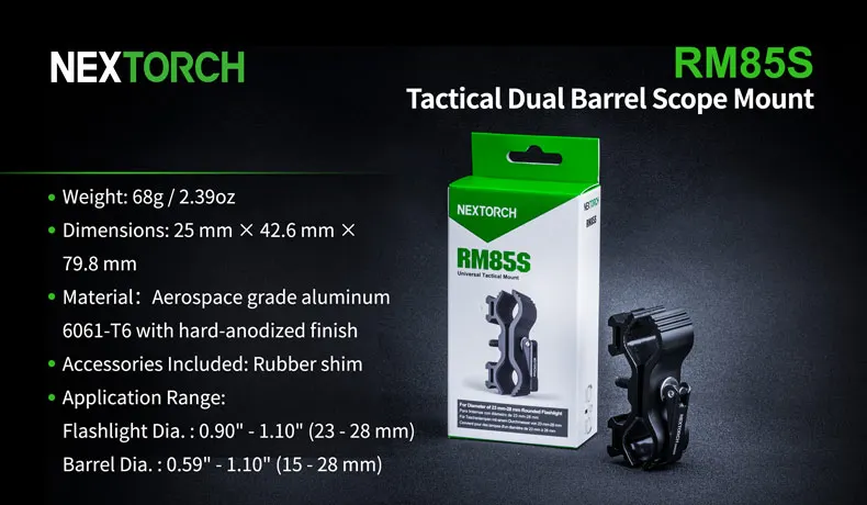 NEXTORCH Tactical Dual Barrel Scope Mount быстрое крепление съемное регулируемое крепление RM85S оптическое крепление