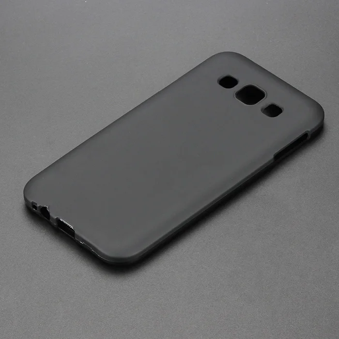 Черный гелевый ТПУ Тонкий Мягкий противоударный чехол-накладка для Samsung Galaxy E5 E500