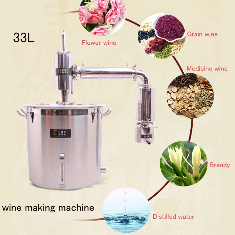 

33L/71L Commercial Wine Brewing Device Liquor Making Machine Automatic Wine Distiller Making Machine Household Wine Steamer