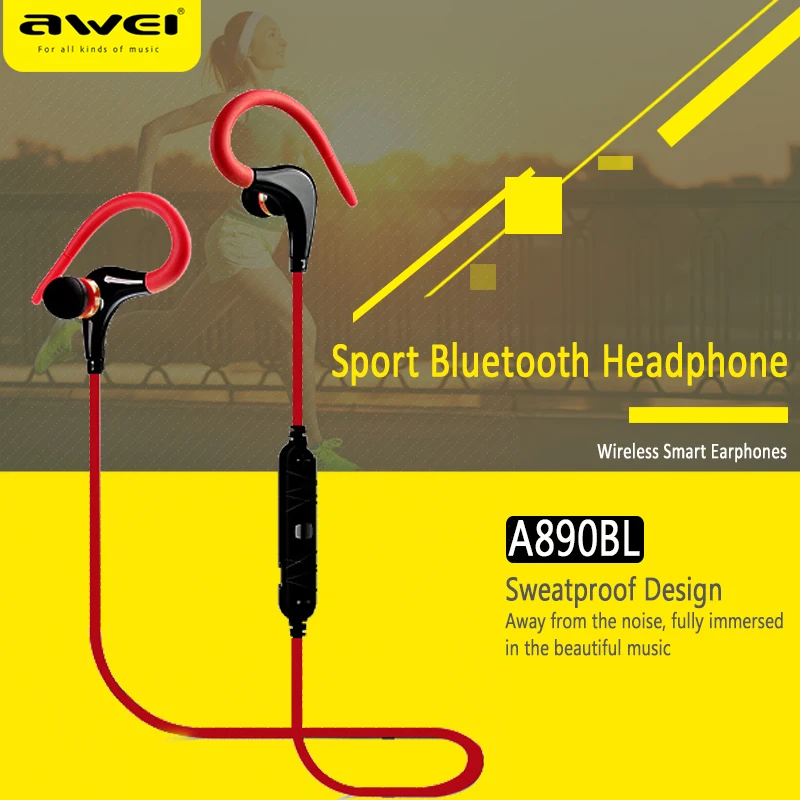 Awei Blutooth Спортивная гарнитура в ухо беспроводные наушники Auriculares Bluetooth для вашего