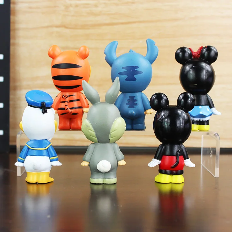 Disney Игрушечные лошадки 6 шт./лот сынок Ангел ПВХ Фигурки Микки и Минни Маус Мышь