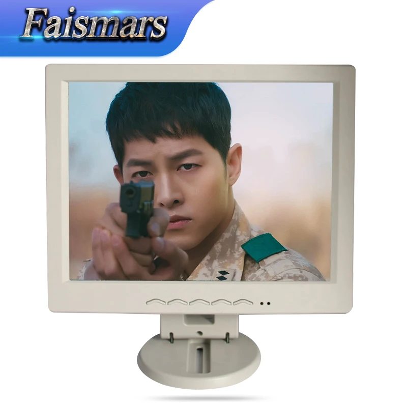 10 дюймовый квадратный экран TFT LCD монитор с DVI интерфейсом и белой пластиковой