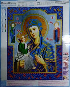 DIY Алмазная вышивка религиозные иконы кристалл круглая алмазная живопись религиозный набор портрет Вышивка крестом Рукоделие Декор RR15
