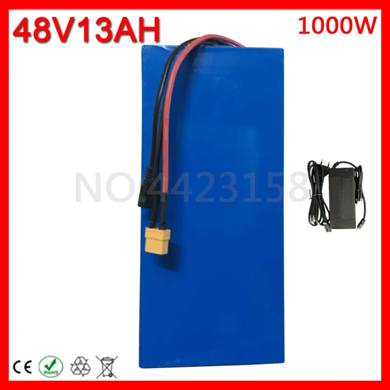 48V 500W 1000W батарея для электрического велосипеда 13AH скутера литий ионный