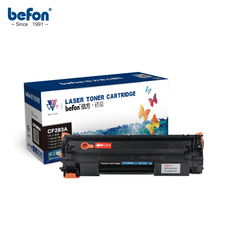 Сменный тонер картридж befon 283A для HP CF283A 83A легко заполняется laserjet pro M125 M127 M127FN M126FN
