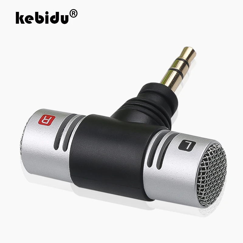 

kebidu Mini Stereo Microphone Dual Mic 3.5mm Mini Jack Condenser Microphone for PC Laptop Notebook for Recorder Recording