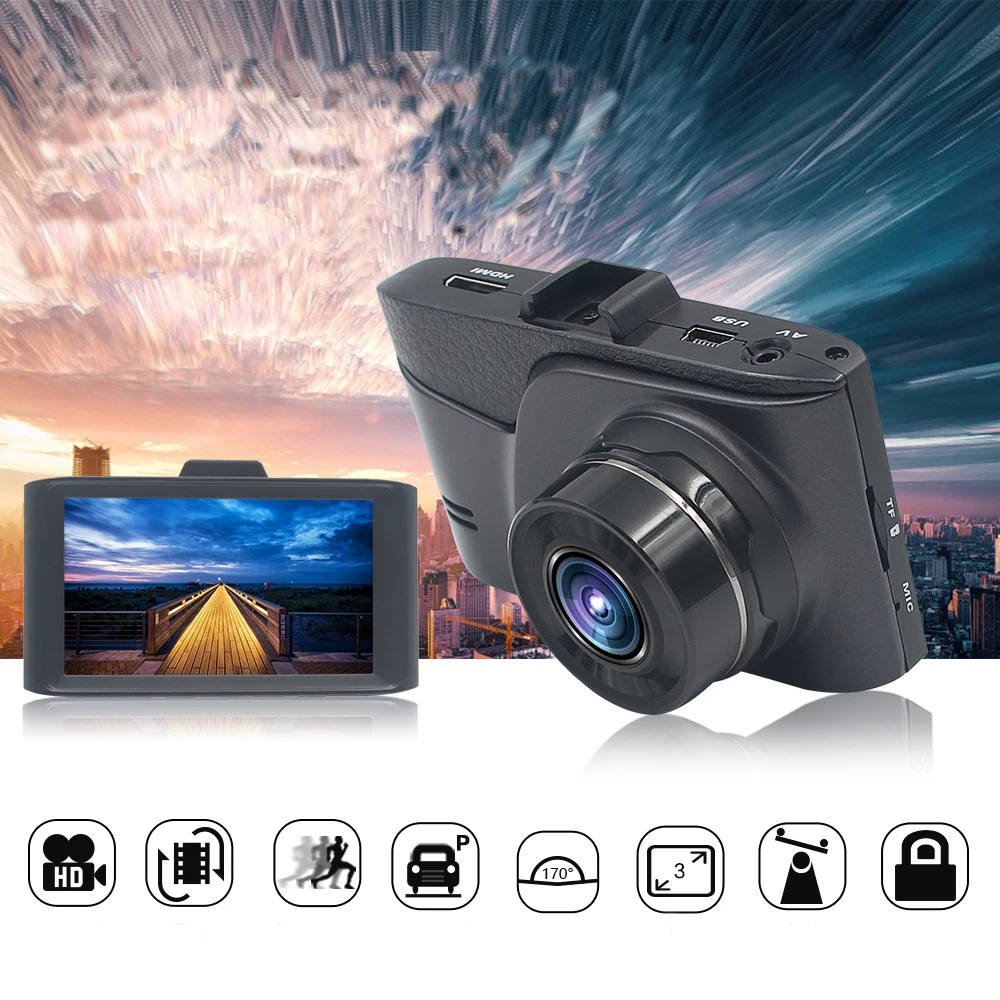 Podofo Автомобильный видеорегистратор оригинальный novatek авто камера 3 &quotfull hd 1080 P