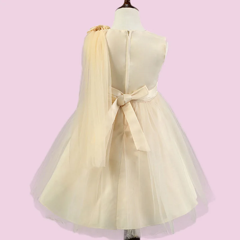 Вечернее платье для девочек бальное без рукавов с цветочным принтом одежда