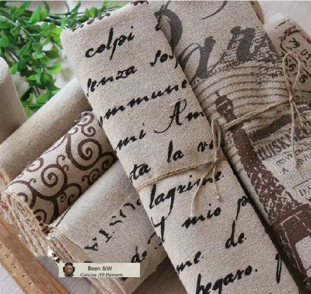 Закка Линен грубая пеньковая нашивка 25 см * 20 шт. хлопчатобумажная ткань Сельский