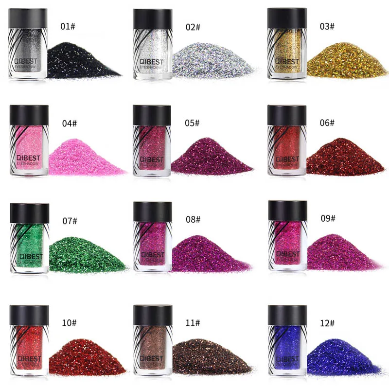 Золотая пудра монохромная для век Блестящие Блестки сценического макияжа