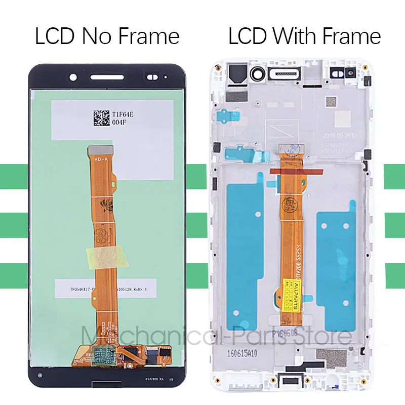Дисплей для Huawei Y6 II Honor 5A LYO-L01 LCD в сборе с тачскрином на рамке Оригинал белый
