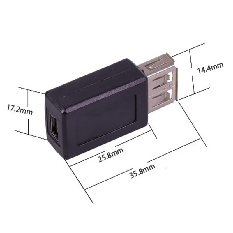 Шт. 1 шт. USB 2 0 A Тип Женский Джек до 5 булавки Mini адаптер разъем зарядное устройство