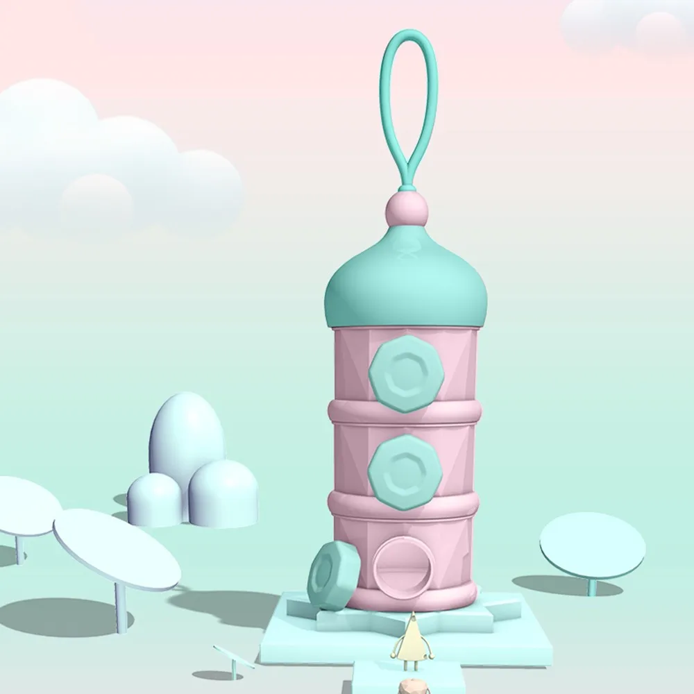 Mambobaby замок контейнер для детского питания для кормления малыша ящик для хранения BPA Бесплатно Детские контейнер для сухого молока 3 Слои Melkpoeder контейнер