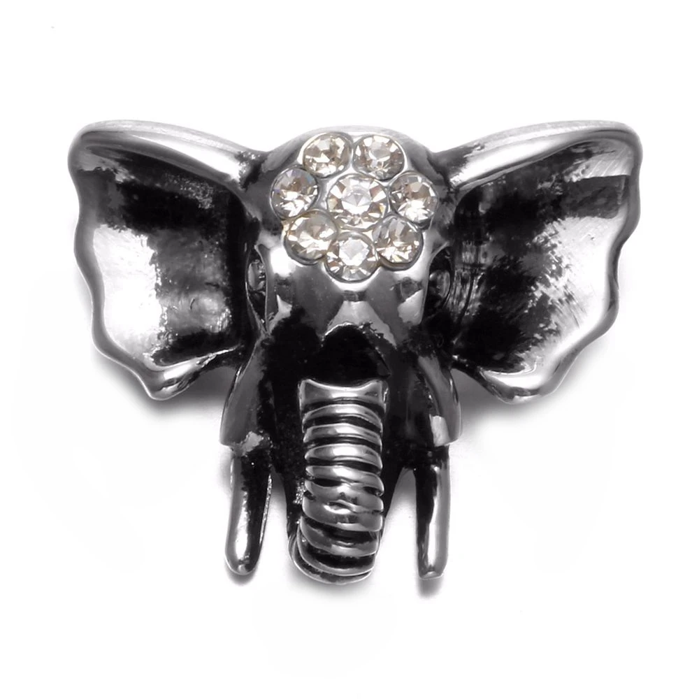 Ясно горный хрусталь Средства ухода для век слон Форма металла Талисманы 18 мм