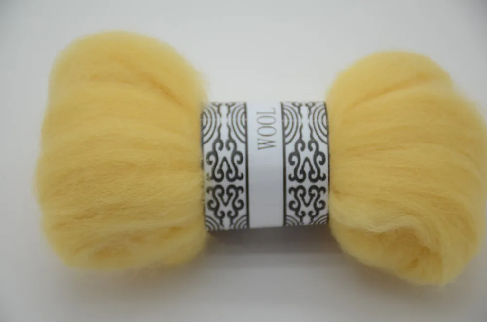 Игла DIY Войлок 66 s Шерсть Войлок шутка мягкое чувство шерстяные топы Roving DIY Spin "желтый, оранжевый серия" 10 г/9 шт/партия