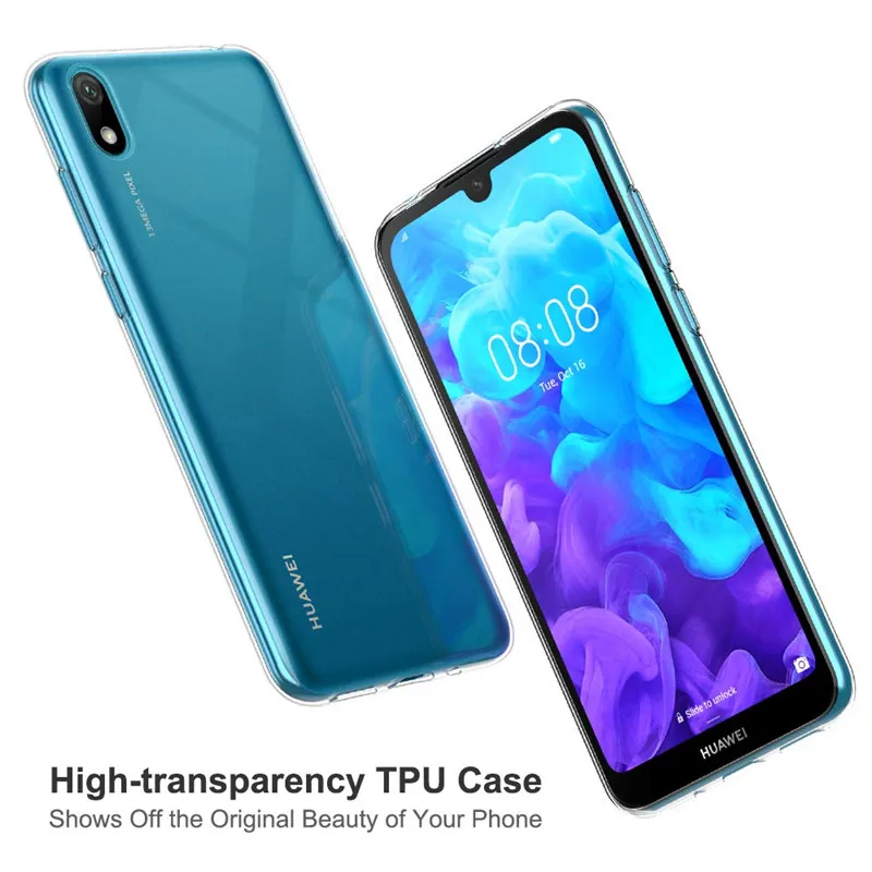 Чехол для Huawei Y5 2019 мягкий прозрачный силиконовый чехол телефона из ТПУ Y 5 AMN-LX9 AMN-LX1