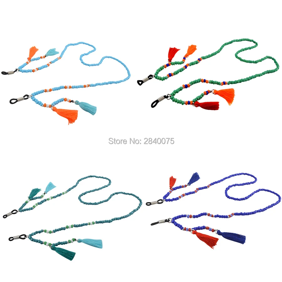 

Retail retro Handmade beads Eyeglass sunglasses cord with tassels Beads Eyewear chain