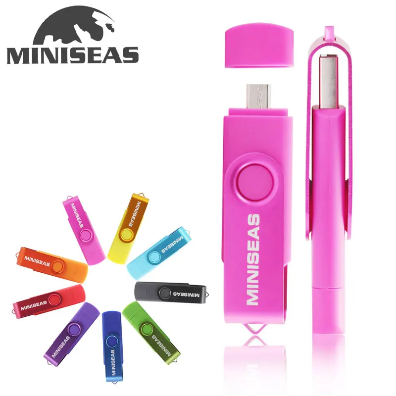 Miniseas 9 цветов смартфон с usb флеш накопитель 4 ГБ 8 16 32 Флешка Внешняя память