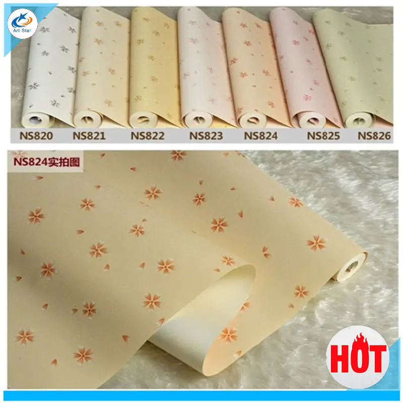 

White color European rural small flower wallpaper for living room bedroom environmental wallpaper
