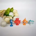 20 шт.лот ПВХ, Мультяшные рыбки, сквиттеры, животные, рыба-клоун, Акула, осьминог, мини-присоска, игрушки, капсулы, корповые игрушки, случайный смешанный размер 2,5 см
